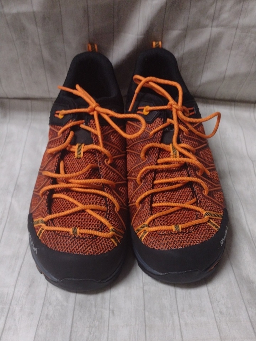 Salewa Men's Orange And Black Hiking Shoes (J1113)